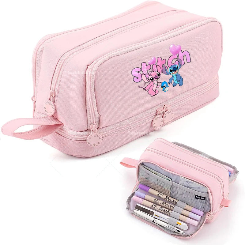 STITCH Large Capacity Stationery Case Durable Oxford Cloth Pencil