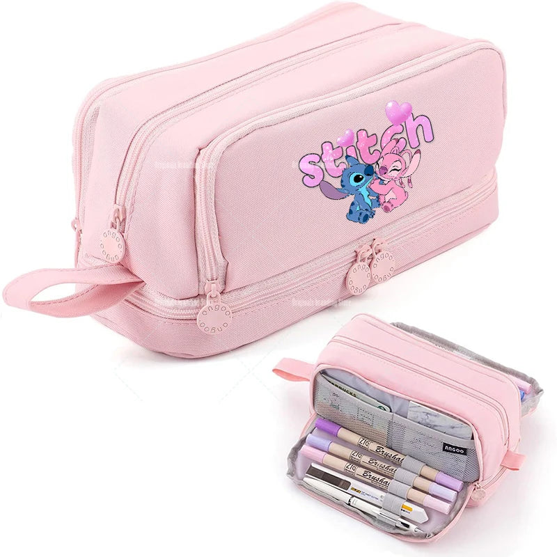 STITCH Large Capacity Stationery Case Durable Oxford Cloth Pencil