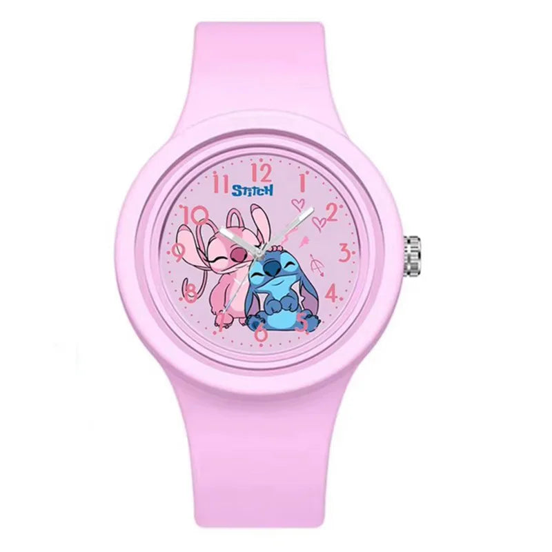 Disney Anime Stitch Watch Kawaii Lilo & Stitch Children Watches Sports Silicone Watch Cartoon Stitch Watch Kids Toy Gifts