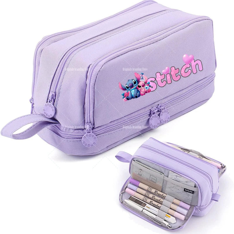 STITCH Large Capacity Stationery Case Durable Oxford Cloth Pencil