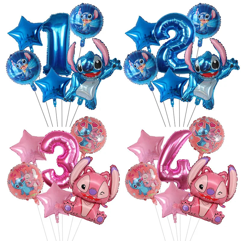 Ballons d'anniverssaire Disney Lilo & Stitch 6pcs