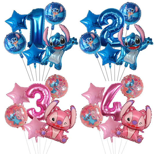 Ballons d'anniverssaire Disney Lilo & Stitch 6pcs